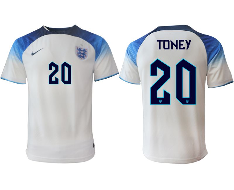 Men 2022 World Cup National Team England home aaa version white #20 Soccer Jersey->brazil jersey->Soccer Country Jersey